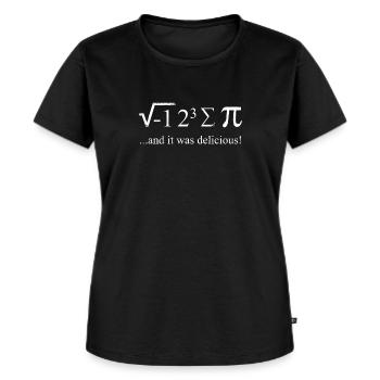 Mathematiker Witz Mathe Spruch I ate some Pie - Frauen Premium Bio T-Shirt - Schwarz - Vorne - Selfina (174cm)