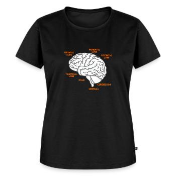 Medizin Studium Anatomie eines Gehirns Arzt - Frauen Premium Bio T-Shirt - Schwarz - Vorne - Selfina (174cm)