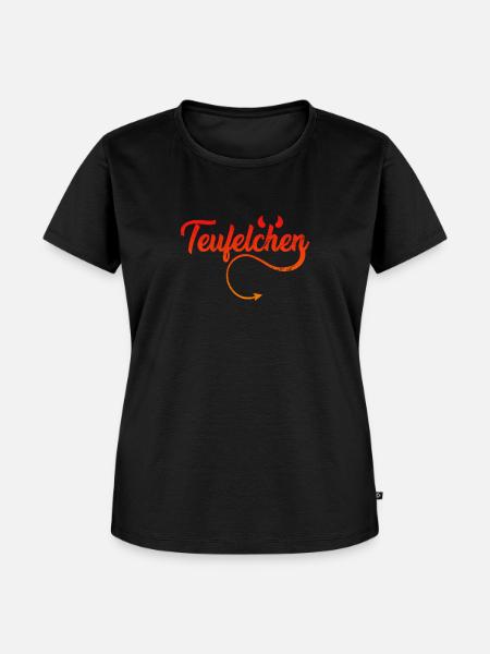 Teufel oder Engel Teufelchen - Frauen Premium Bio T-Shirt - Schwarz