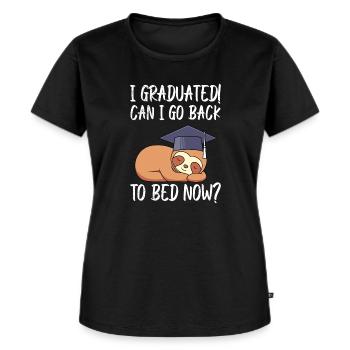 Diplôme d’études secondaires de retour au lit? Senior 2022 - T-shirt Premium bio Femme - noir - Devant - Selfina (174cm)