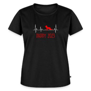 Daddy 2023 Dad-to-be - Women's Premium Organic T-shirt - black - Front - Selfina (174cm)