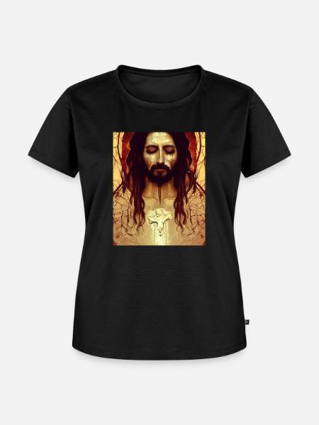 Undead Jesus - Frauen Premium Bio T-Shirt - Schwarz