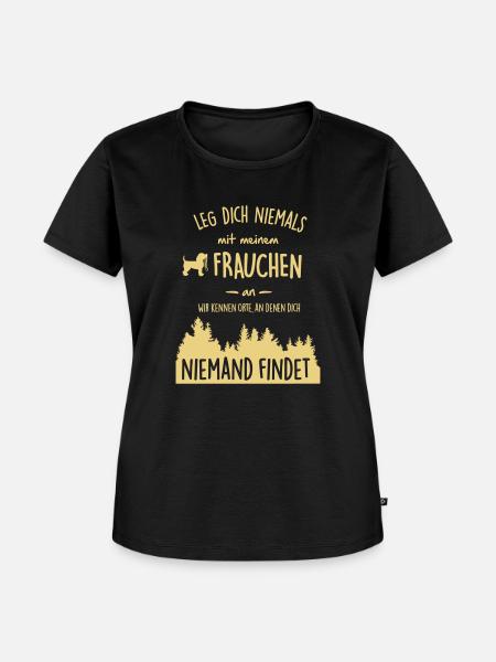 Mein Frauchen - Frauen Premium Bio T-Shirt - Schwarz