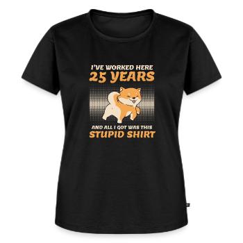 Service anniversary 25 years company anniversary - Women's Premium Organic T-shirt - black - Front - Selfina (174cm)