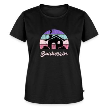 Eigenheim Bauherrin - Frauen Premium Bio T-Shirt - Schwarz - Vorne - Selfina (174cm)