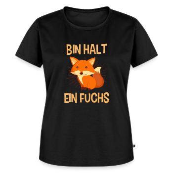 Bin halt ein Fuchs - Frauen Premium Bio T-Shirt - Schwarz - Vorne - Selfina (174cm)