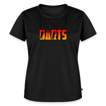 Darts Dart Pfeile Dart Zubehör Dart - Frauen Premium Bio T-Shirt - Schwarz - Vorne - Selfina (174cm)