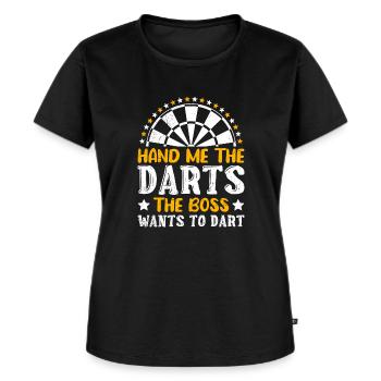 Chef Darts Women's Dartboard Darts Accessories Darts - Women's Premium Organic T-shirt - black - Front - Selfina (174cm)