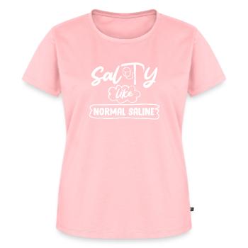 Salé comme nourrice saline - T-shirt Premium bio Femme - rose - Devant - AI Model Female 172 dark (172cm)