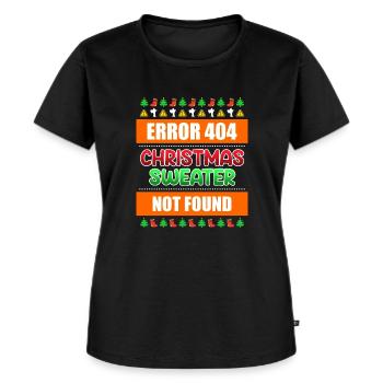 Christmas Sweater not Found Ugly Christmas - Frauen Premium Bio T-Shirt - Schwarz - Vorne - Selfina (174cm)
