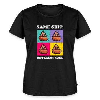 Same Shit Different Soul - Frauen Premium Bio T-Shirt - Schwarz - Vorne - Selfina (174cm)