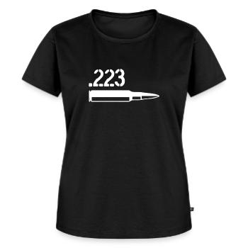Cartouches et Munitions 223 remington - T-shirt Premium bio Femme - noir - Devant - Selfina (174cm)