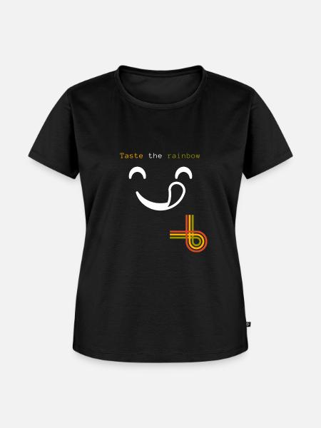 Probieren Sie den Regenbogen - Frauen Premium Bio T-Shirt - Schwarz