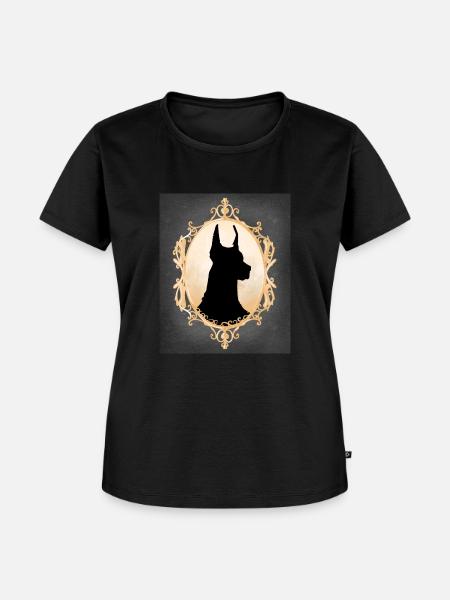 Dobermann in einem Rahmen - Frauen Premium Bio T-Shirt - Schwarz