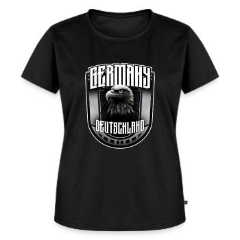 Germany - Frauen Premium Bio T-Shirt - Schwarz - Vorne - Selfina (174cm)