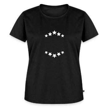 Stern Sterne Sternchen Selbst gestalten - Frauen Premium Bio T-Shirt - Schwarz - Vorne - Selfina (174cm)