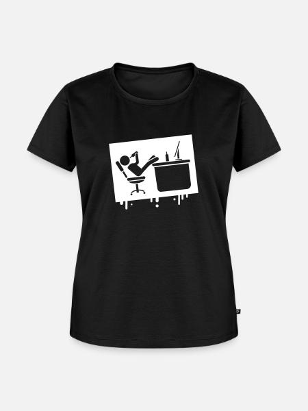 Büro drinking bürohumor - Frauen Premium Bio T-Shirt - Schwarz