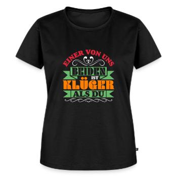 Klüger als du - Lustig-sarkastischer Spruch - Frauen Premium Bio T-Shirt - Schwarz - Vorne - Selfina (174cm)