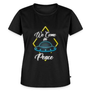 Uv Schwarzlicht Bunt Neon - Frauen Premium Bio T-Shirt - Schwarz - Vorne - Selfina (174cm)