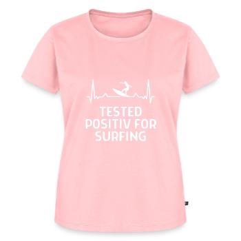 Surfen Surfer Lustige Spürche Geschenk - Frauen Premium Bio T-Shirt - Rosa - Vorne - AI Model Female 172 dark (172cm)