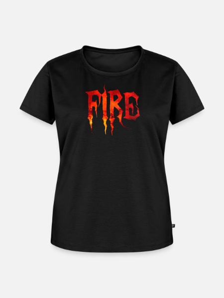 Fire rot - Frauen Premium Bio T-Shirt - Schwarz