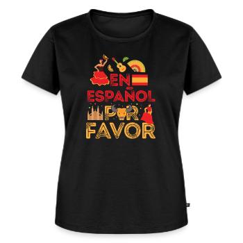 En Español Por Favor Spain Spanish Teacher Gift - T-shirt Premium bio Femme - noir - Devant - Selfina (174cm)