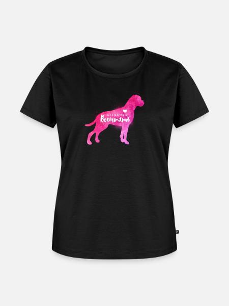 Liebende Boxermama - Frauen Premium Bio T-Shirt - Schwarz
