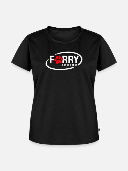 Furry inside - Frauen Premium Bio T-Shirt - Schwarz