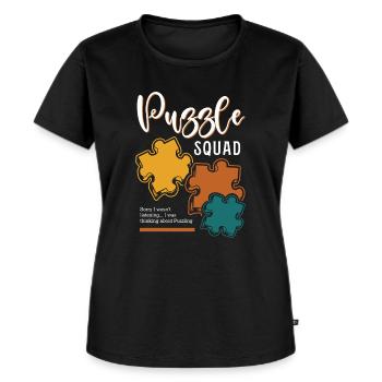 Jigsaw Hobby Puzzler-Puzzle - Frauen Premium Bio T-Shirt - Schwarz - Vorne - Selfina (174cm)
