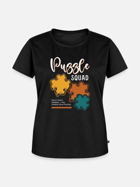 Jigsaw Hobby Puzzler-Puzzle - Frauen Premium Bio T-Shirt - Schwarz