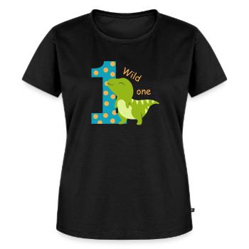 1. Geburtstag. erster Geburtstag - Frauen Premium Bio T-Shirt - Schwarz - Vorne - Selfina (174cm)