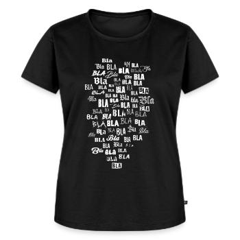 Bla bla bla - Frauen Premium Bio T-Shirt - Schwarz - Vorne - Selfina (174cm)