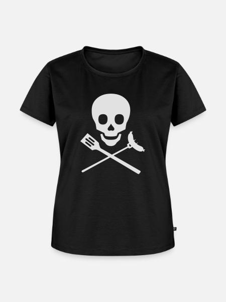 Skull griller - Frauen Premium Bio T-Shirt - Schwarz