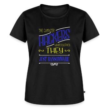 jokes encrypt statement bday glitch - Frauen Premium Bio T-Shirt - Schwarz - Vorne - Selfina (174cm)
