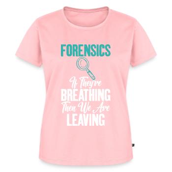 Quand vous respirez Forensic Science Graphics - T-shirt Premium bio Femme - rose - Devant - AI Model Female 172 dark (172cm)