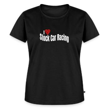 I love Stock Car Racing - Women's Premium Organic T-shirt - black - Front - Selfina (174cm)