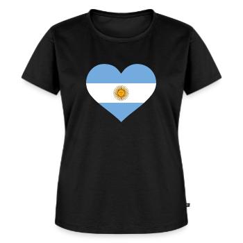 Argentina - Women's Premium Organic T-shirt - black - Front - Selfina (174cm)