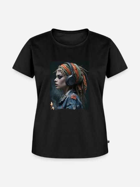 Musik ist mein Leben - Frauen Premium Bio T-Shirt - Schwarz