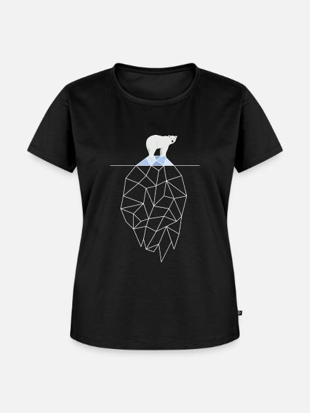 Eisbär auf Eisberg - Frauen Premium Bio T-Shirt - Schwarz