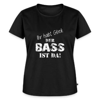 Der Bass ist da - Bass Player - Frauen Premium Bio T-Shirt - Schwarz - Vorne - Selfina (174cm)