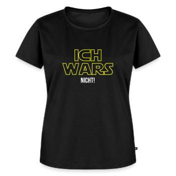 Ich wars nicht! - Frauen Premium Bio T-Shirt - Schwarz - Vorne - Selfina (174cm)
