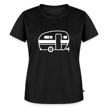 Wohnwagen - Frauen Premium Bio T-Shirt - Schwarz - Vorne - Selfina (174cm)