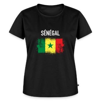 Sénégal - T-shirt Premium bio Femme - noir - Devant - Selfina (174cm)
