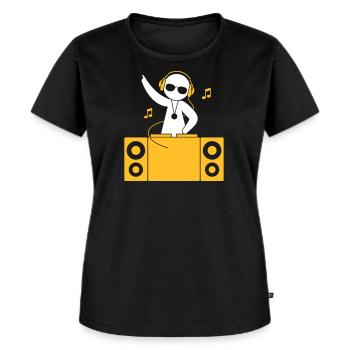 A DJ Plays Cool Music - Women's Premium Organic T-shirt - black - Front - Selfina (174cm)