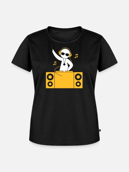 Un DJ joue de la musique cool - T-shirt Premium bio Femme - noir