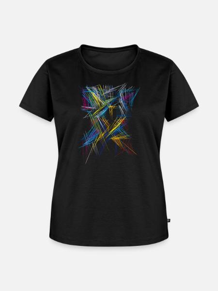 Futurismus Abstrakt - 3D Muster - Frauen Premium Bio T-Shirt - Schwarz