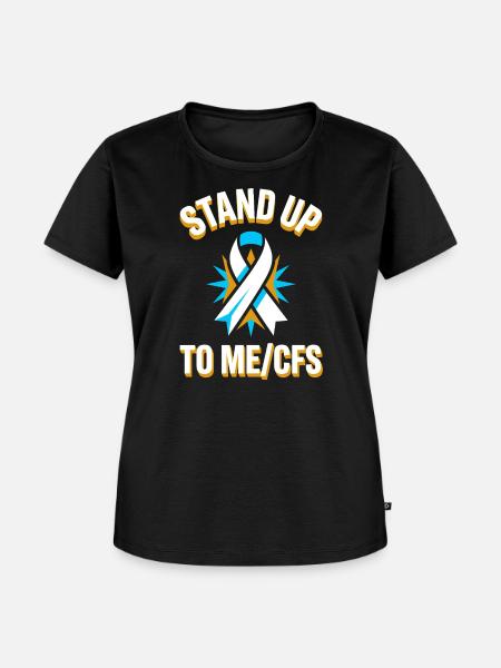 Stand Up To ME/CFS Schleife - Frauen Premium Bio T-Shirt - Schwarz