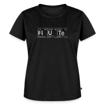Flöte - Frauen Premium Bio T-Shirt - Schwarz - Vorne - Selfina (174cm)