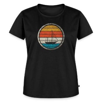Segeln - Frauen Premium Bio T-Shirt - Schwarz - Vorne - Selfina (174cm)