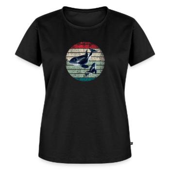 Orca - T-shirt Premium bio Femme - noir - Devant - Selfina (174cm)